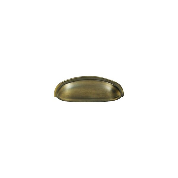 K407 Elongated Shell Pull Antique Brass, 10PK